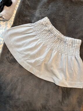 EUC aerie Light Blue Smocked-Waist Circle Skirt Size M